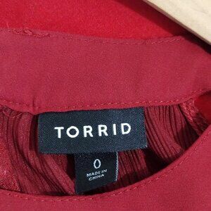 Red Satin sleeveless top